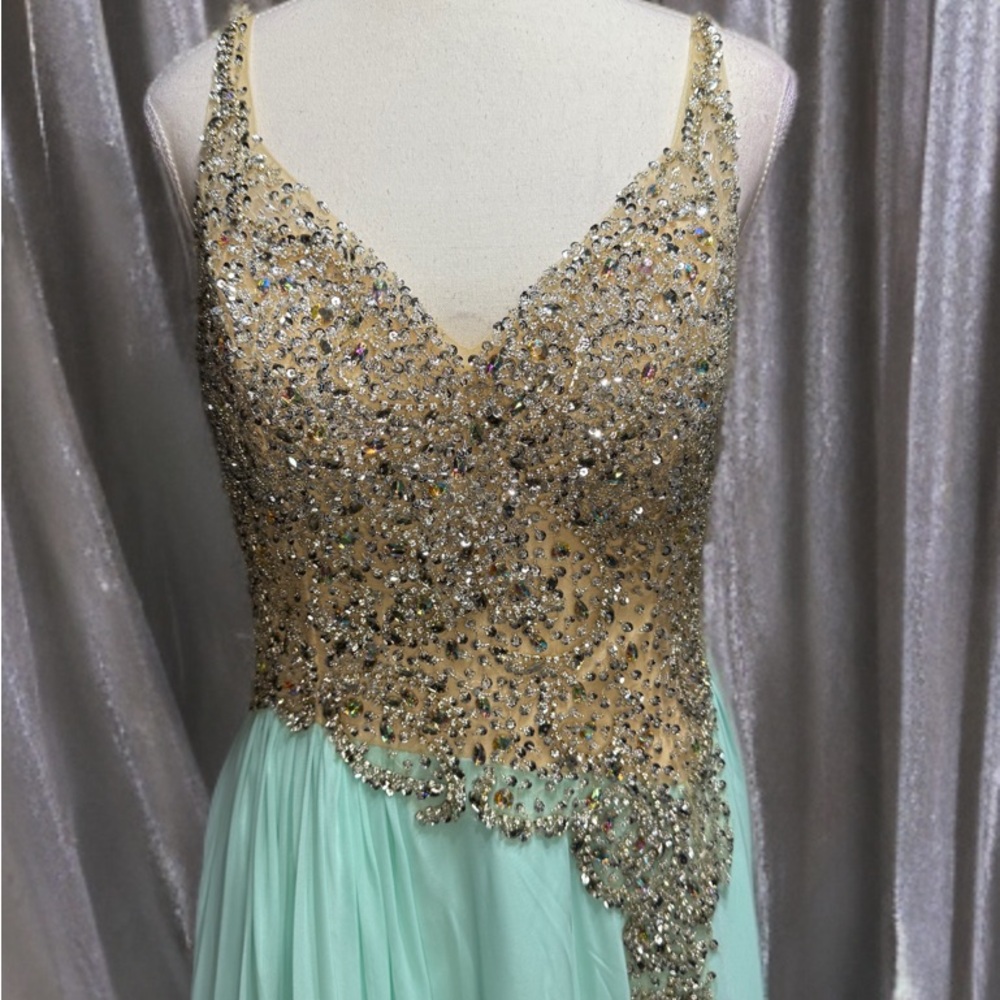 Elegant Beaded Evening Gown